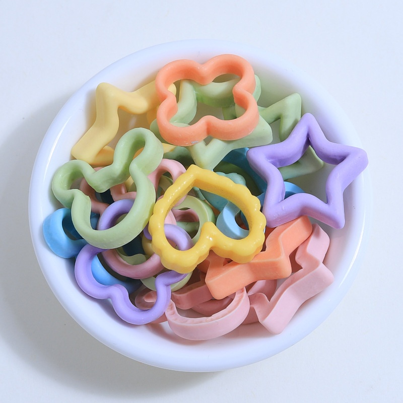 Love Star Bear Flower Random Mix Diy Cream Glue Mobile Phone Case Headdress Hairpin Jewelry Resin Accessories