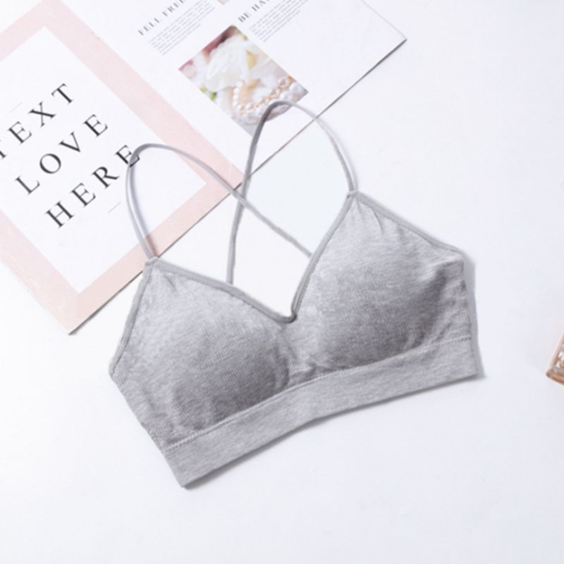 Carefully Selected Seamless Tube Tops For Outer Wear,Breathable,No Steel Ring,Beautiful Back Bra With Cross Straps For Inner Wear,Gathered And Supported Small Beautiful Back