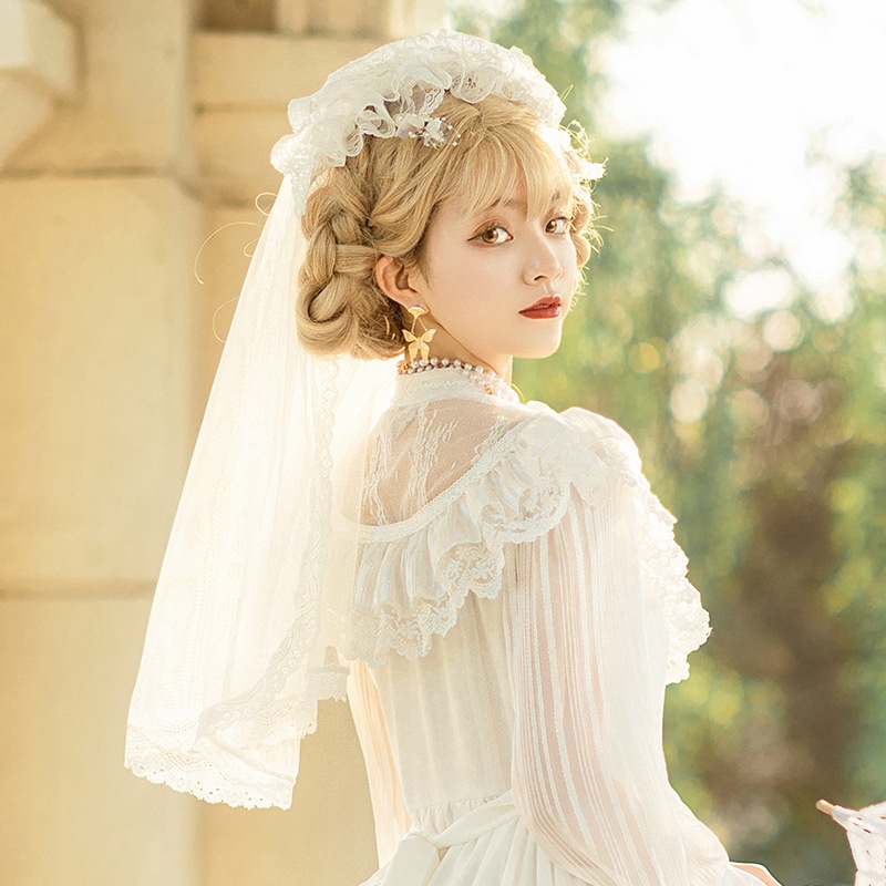 『Veil』Jinjinyuan Romantic And Beautiful Bride Charming Girl Lolita Headdress