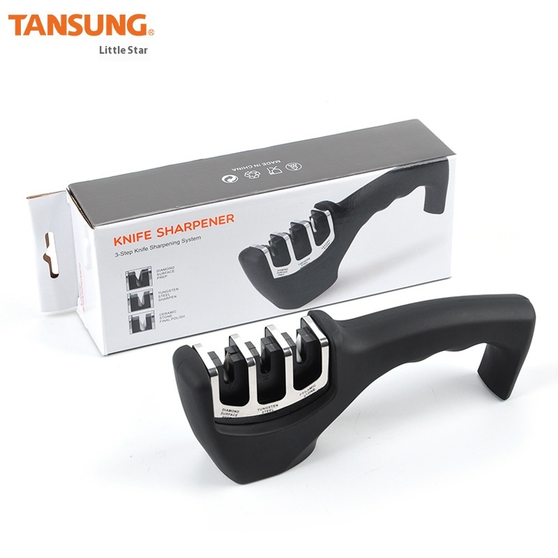 Three-in-one Household Quick Knife Sharpener Kitchen Handheld Knife Sharpener Kitchen Gadgets