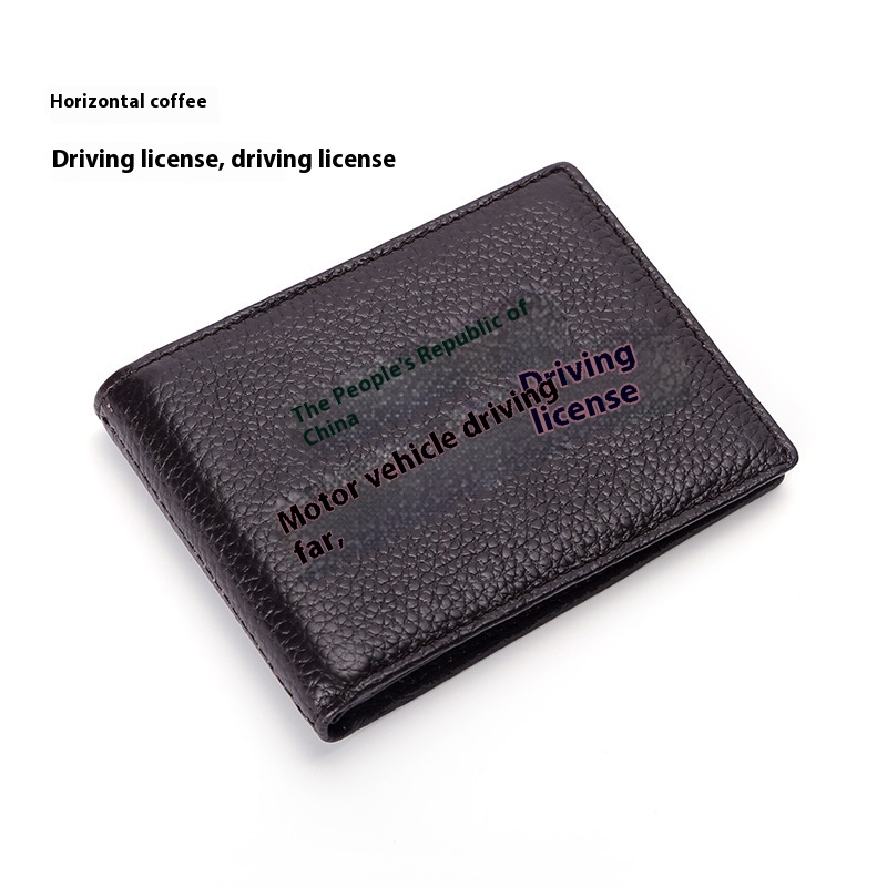 Street Stall Genuine Leather Driver's License Leather Cover First Layer Cowhide Motor Vehicle Driving License Card Holder Driver's License Document Holder