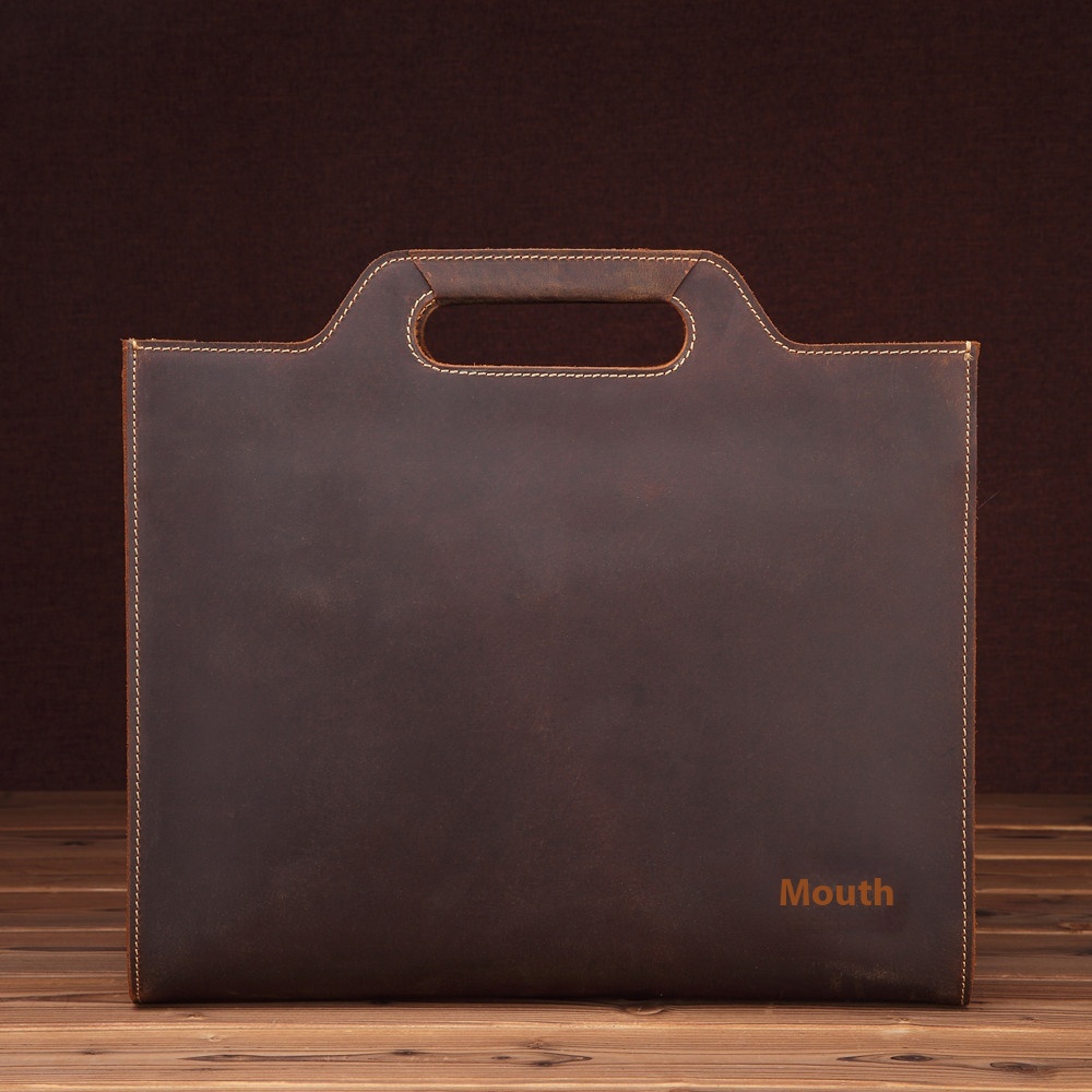 Foreign Trade Crazy Horse Leather Retro Men's Bag Genuine Leather Shoulder Messenger Men's Handbag First Layer Cowhide Business Briefcase