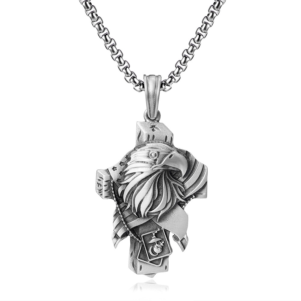Style Bald Eagle European And American Men's Hip-hop Necklace Pendant Punk Jewelry Accessories