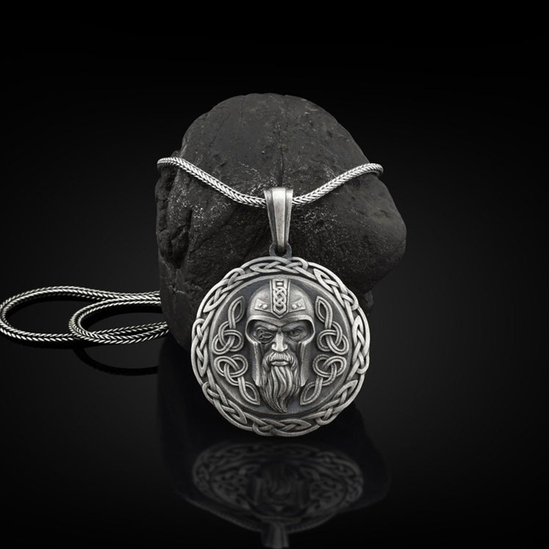 Ancient Greek Mythology Odin Pendant Men's Retro Hip-Hop Necklace European And American Jewelry Punk Pendant