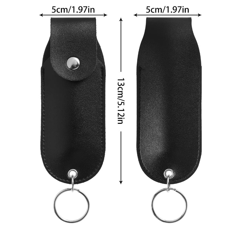 Alcohol Disinfectant Spray Leather Case PULeather Protective Spray Keychain Aromatherapy Essential Oil Bottle Leather Case