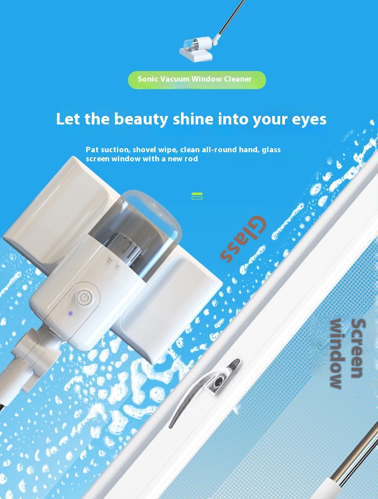 The Fourth Generation Electric Glass Wiping Robot Charging Telescopic High-altitude Lazy People Vacuum Household Cleaning Glass Wiping Machine