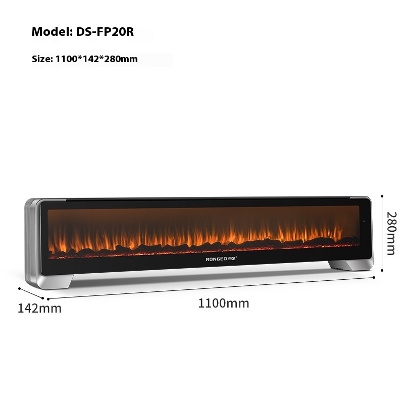 Electric Fireplace Heater Household Skirting Line Heater Whole House Quick-heating Flame Mountain Heater Home Living Room