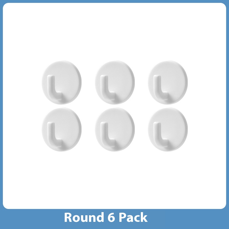6 Pack Japanese Style Small Hooks Strong Adhesive Key Wall Hanging Punch-free Traceless Kitchen Door Simple Wall Hanging Hook