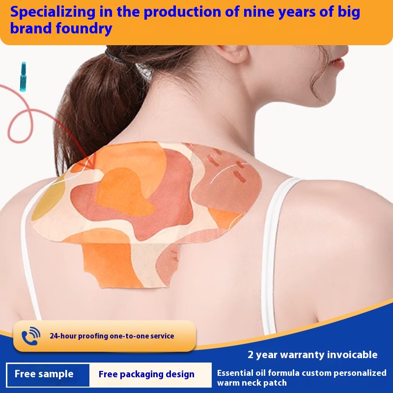 Self-Heating Moxibustion Patches For Neck And Shoulders–Warm Therapy With Mugwort,Ginger,And Essential Oils