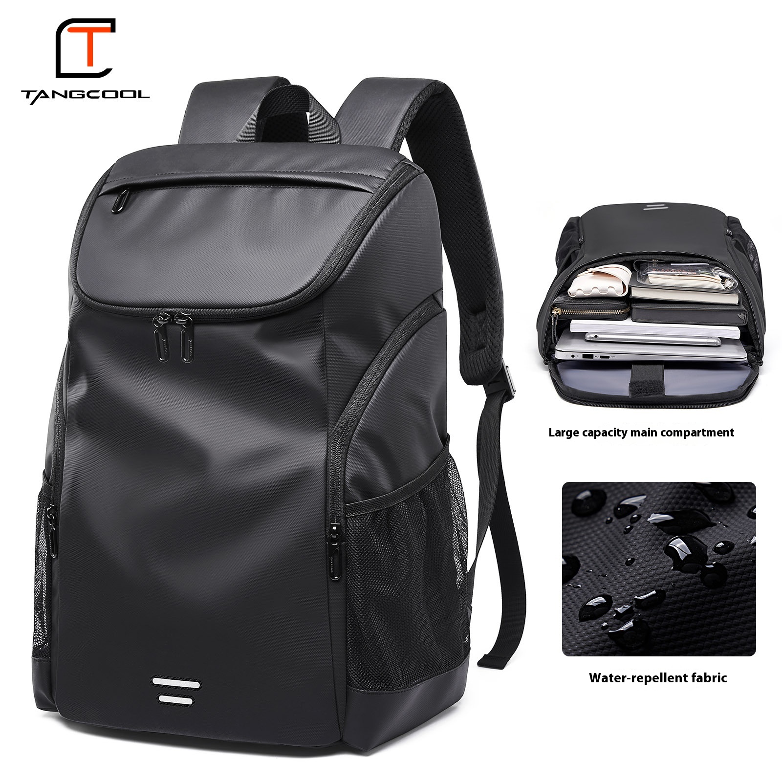 Tangku Men's Backpack Leisure Computer Backpack Men's College Student Schoolbag Oxford Cloth Backpack Men