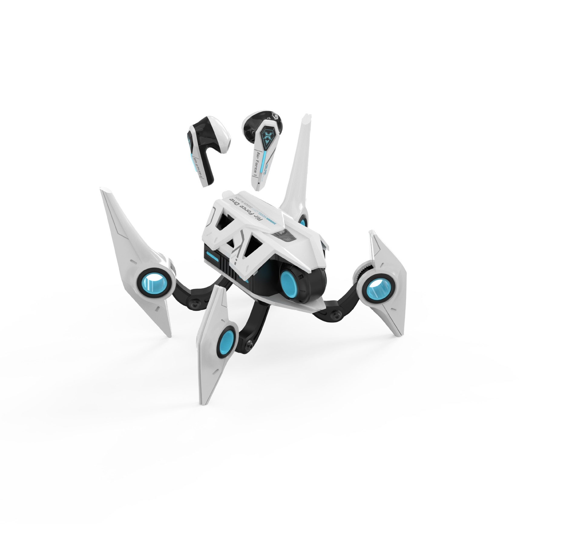 Mecha Wind Bluetooth Headset E-sports Game In-ear Wireless Headset E-sports Professional Hanging Neck Tide Play