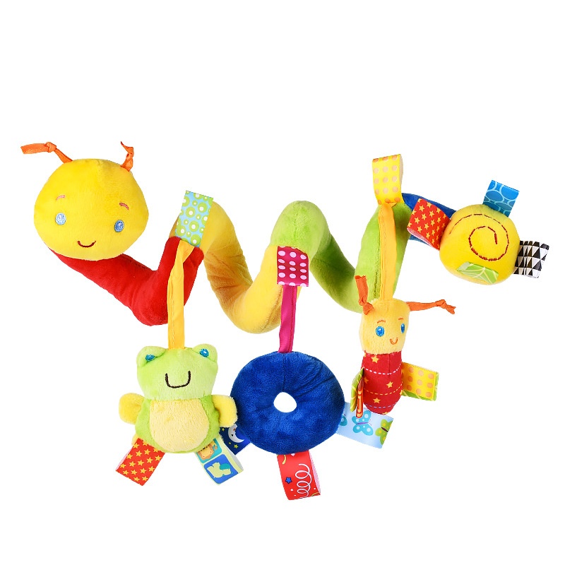 Baby Bed Wrap-around Car Hanging Caterpillar Bed Wrap-around With Bell Ringing Paper Plush Soothing Infant Toy0-1 Years Old