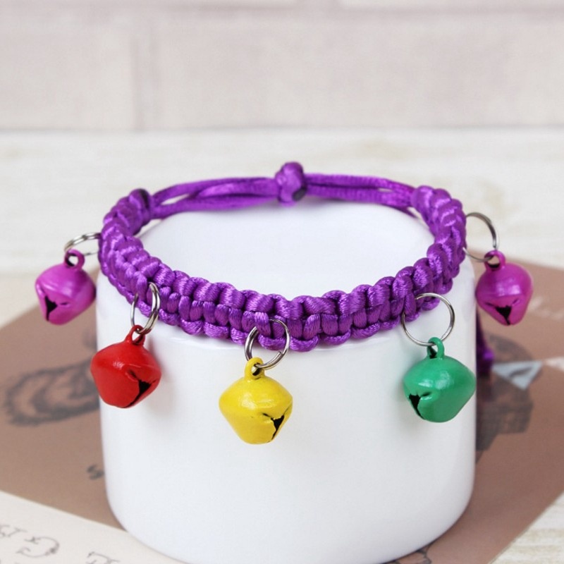 Small Mixed Batch,Large Quantities Of Small Dog And Cat Collars,Pet Collars,Colorful Spray Paint Bells,Hand-woven Collars
