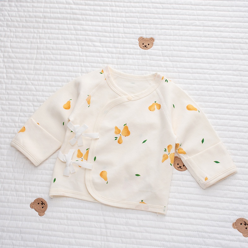 Baby Pure Cotton Clothes Baby Cotton Belly Protection Half Back Clothesborn Style Fresh Monk