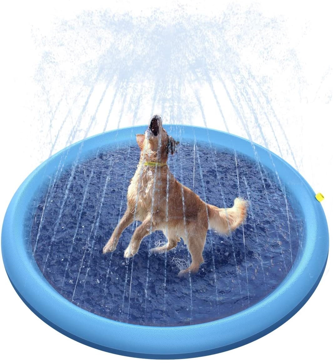 SNon-slip Dog Water Spray Pad Pet Fountain Thickened Pet Water Toy Elephant Pool