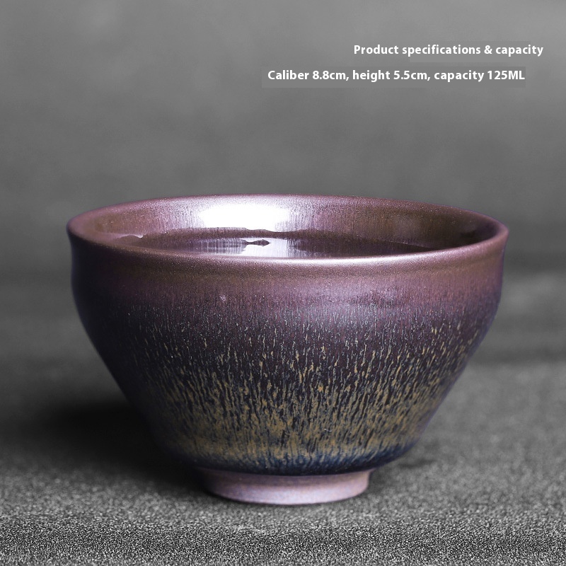 Purple Qi From The East Jianyang Wood-fired Rabbit Hair Jianzhan Cup Handmade Teacup Host Cup Tianmu Teacup