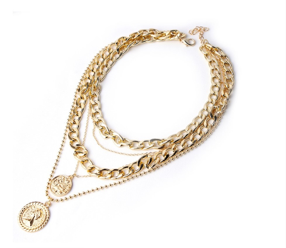 Portrait Pendant Multi-layer Necklace,Accessory