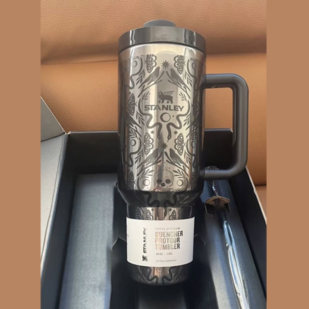 礼盒40oz万圣节系列保温汽车杯内胆304不锈钢骷髅 蛇印花保温杯