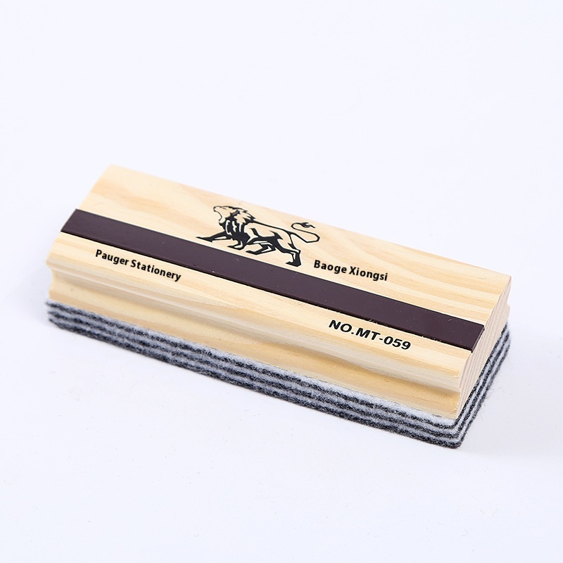 Wooden Anti-falling Blackboard Eraser Strong Magnetic Cleaning Whiteboard Eraser Thickened Multi-layer Felt Tearable Eraser
