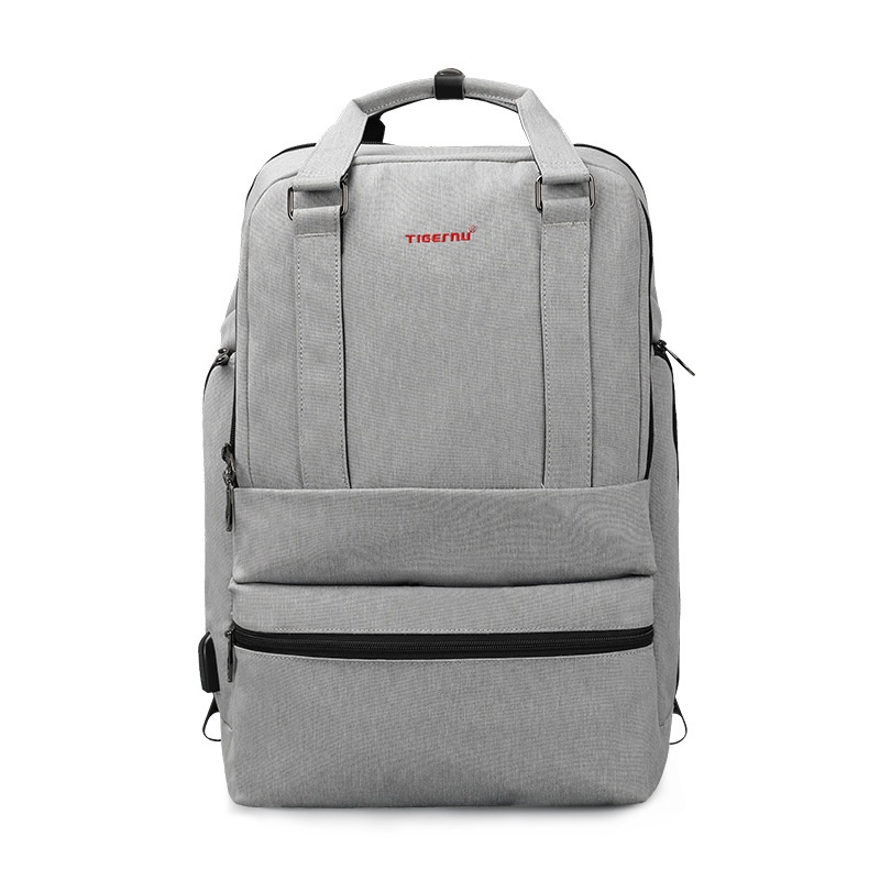 Tigernu Casual Water-repellent Oxford Cloth Backpack Men's USBCharging Side Opening Anti-theft Laptop Bag