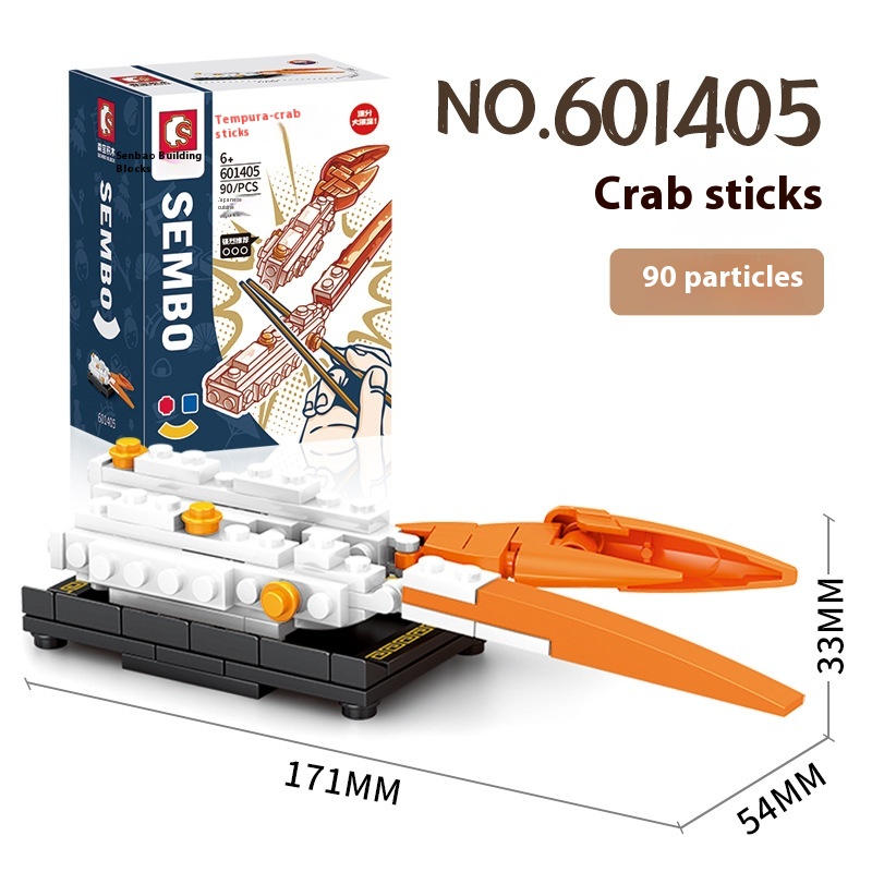 Semper Building Blocks Japanese Food Sushi Compatible With Lego Children's Play House Small Particle Building Blocks Educational Assembly Toys