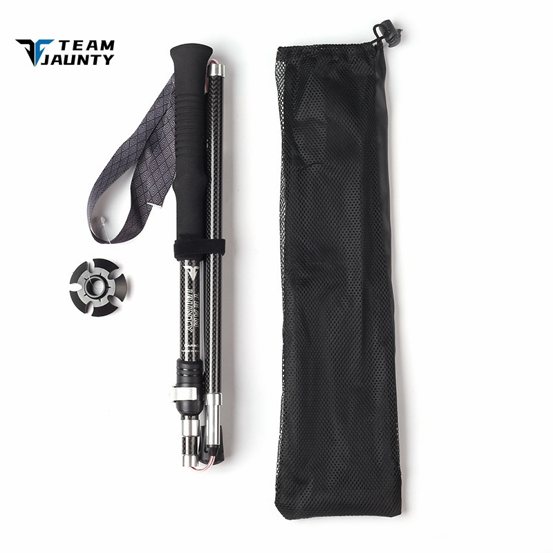 Portable Ultra-Light3 KCarbon Fiber Five-Section Folding Hiking Cane