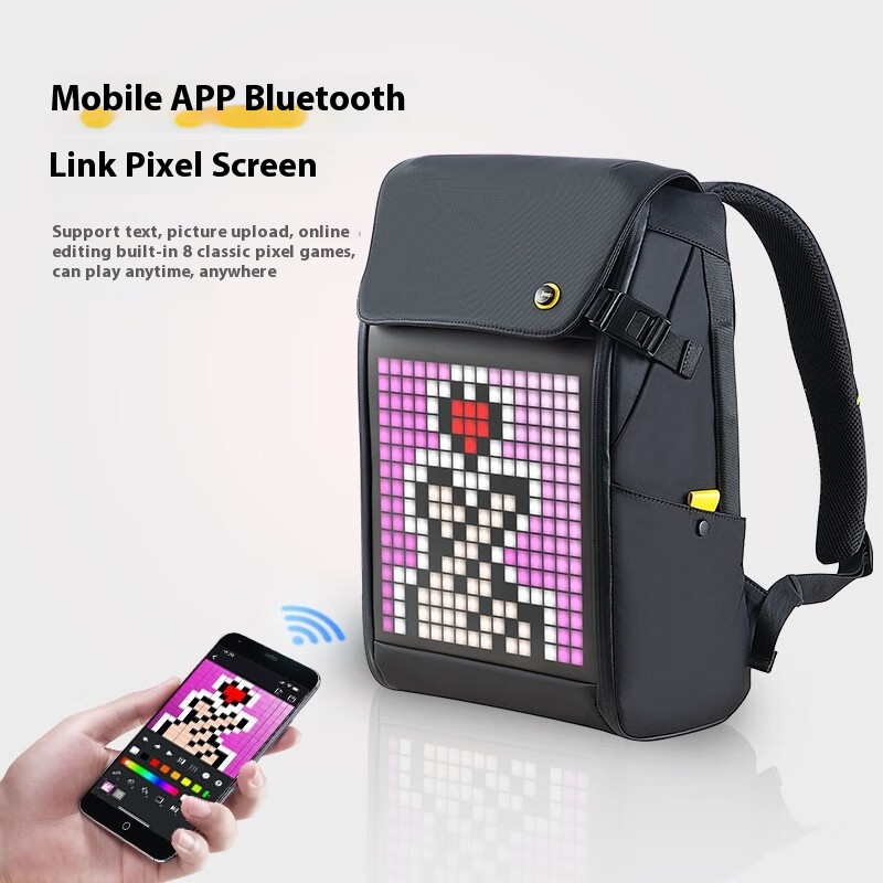 Divoom Dot Backpack Led Pixel Screen Fashion Backpack Led Screen Pixoo Back Pack-M