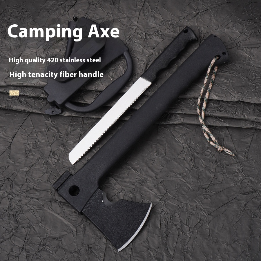 Multi-functional Axe Outdoor Camping Portable Axe Saw Knife High Hardness Axe Hammer Home Garden Axe Mountain Axe