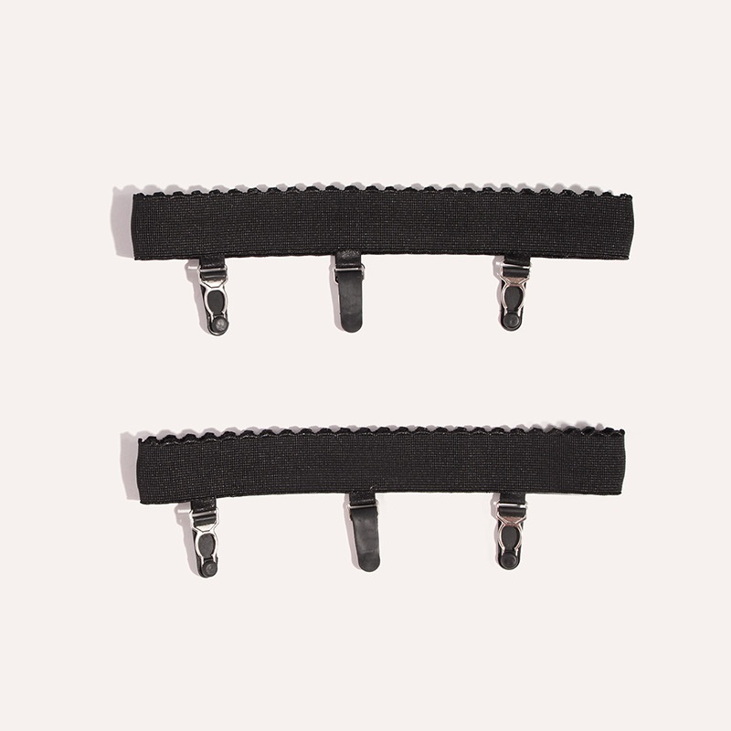 Women's Anti-slip Elastic Adjustment Thigh Garter Simple Anti-slip Strip Lace Sock Clip