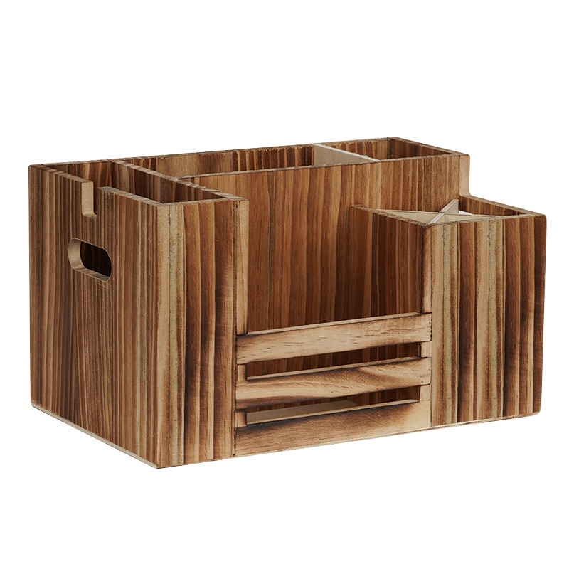 Japanese Style Uncovered Compartment Storage Box Creative Kitchen Tableware Storage Box Car Storage Storage