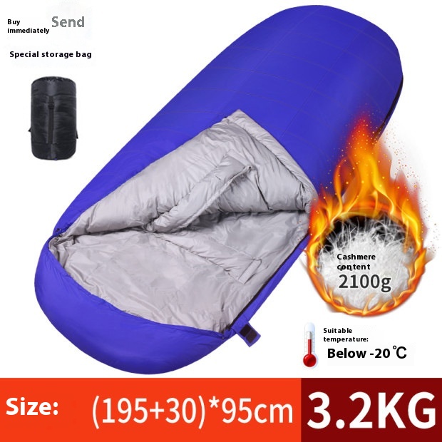 Egg-shaped Down Sleeping Bag Outdoor Autumn And Winter Thickened Single Portable Warm Duck Down Sleeping Bag Travel Dirty Sleeping Bag