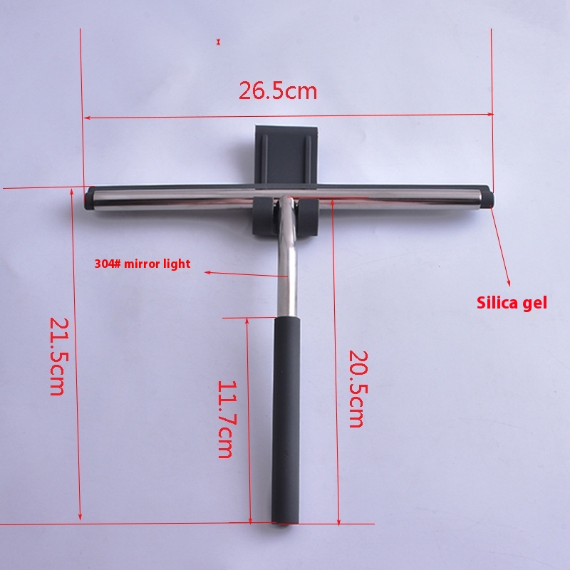 Comfortable Handle304 Stainless Steel Silicone Wiper Mirror Light Glass Scraper Glass Cleaning Scraper Window Scraper