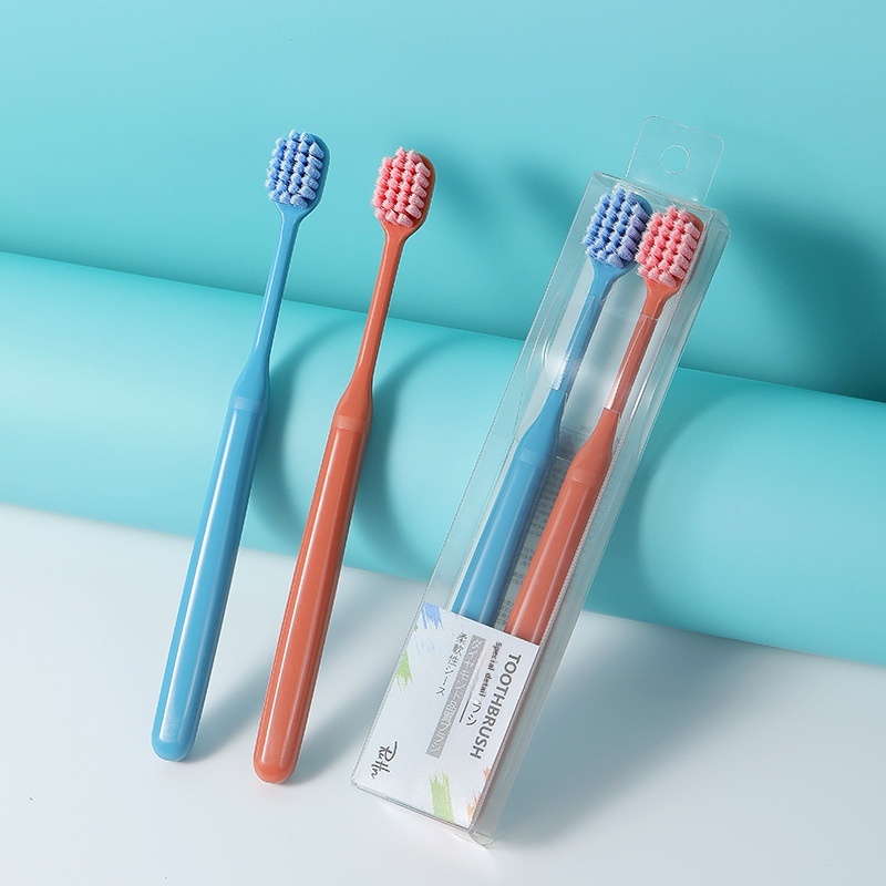 Wechat Spiral Wire Adult Toothbrush Soft Bristles2 Pack Couple Home Ultra-fine Soft Bristle Toothbrush