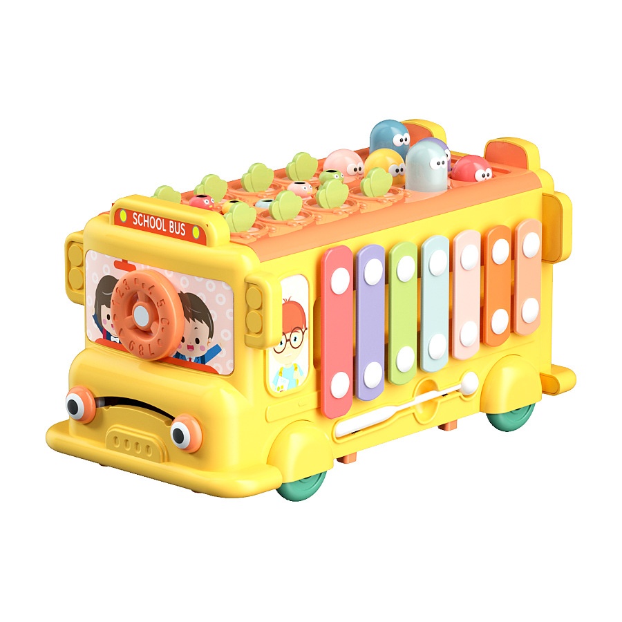 Multifunctional Baby Bus Storage Box Early Education Machine Intelligent Baby Music Enlightenment Toy