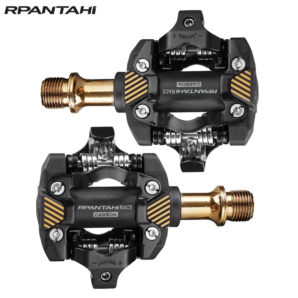 RKMountain Bike Lock Pedal Ultra-light Self-locking DUBearing Pedal Mountain Bike Lock Pedal M8100 Carbon Fiber