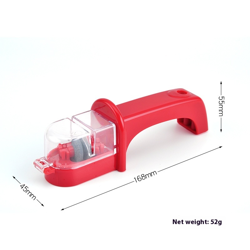Household Fast Knife Sharpener Coarse And Fine Double Notch Rotatable Whetstone Outdoor Picnic Portable Knife Sharpener