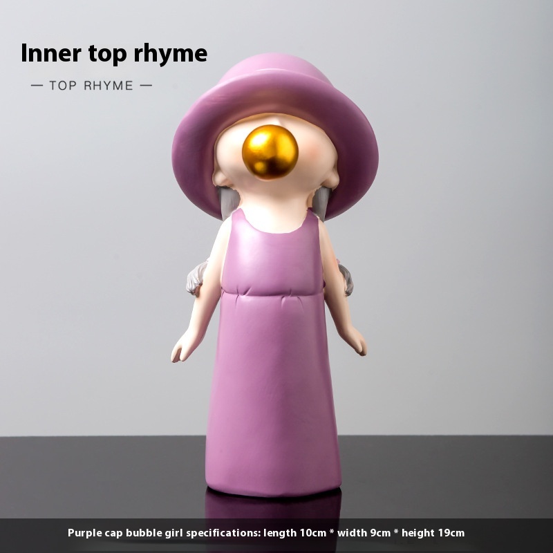 Nordic Light Luxury Creative Bubble Boy Ornaments Wine Cabinet Porch TVCabinet Living Room Home Decorations Wedding Gift