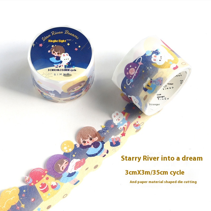 Xinmo Landscaping Tape Cute Flash Free Series Cute Cartoon Characters Landscaping Handbook Material Decorative Sticker Tape