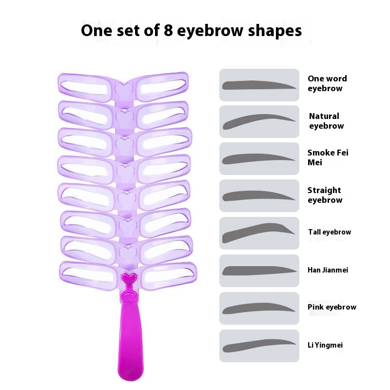 Handheld Eyebrow Card Head-mounted Eyebrow Sticker Artifact Three-dimensional Eyebrow Trimming Beginners8 Eyebrow Trimming Tool Sets S