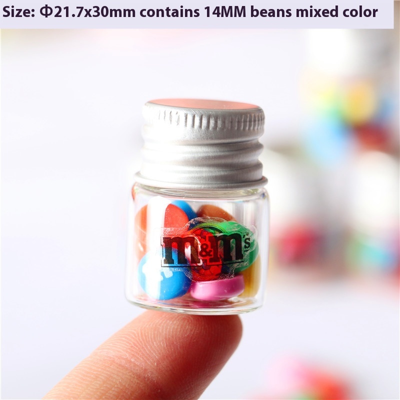 Dollhouse Doll House Miniature Kitchen Food Toy Model Shooting Props Background Big MMBean Candy Glass Jar