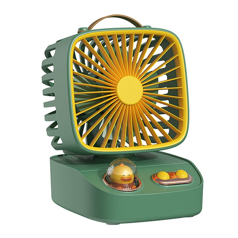 Ike Family Office Desk Fan USBCharging Portable Mini Electric Fan Silent Night Light Gift Summer