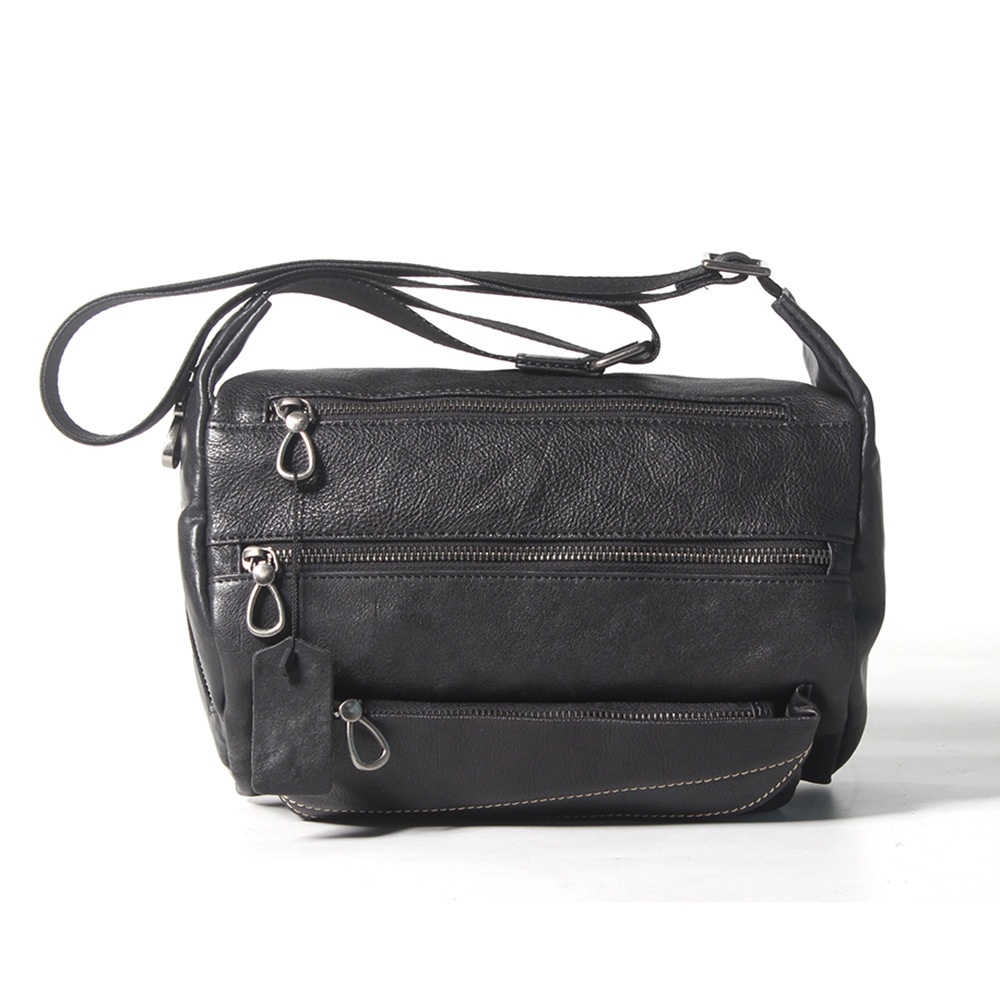 Genuine Leather Crossbody Tree Paste Vegetable Tanned Leather Shoulder Bag First Layer Cowhide Casual Fashion Practical Men's Bag