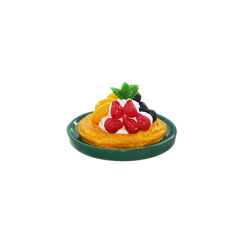 Dollhouse Accessories Food Play Model Toys Shooting Props Creative Mini Cream Dessert Fruit Tart Ornaments I127