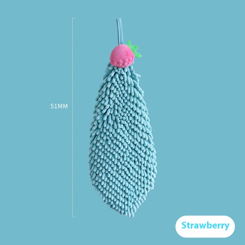 Cartoon Animals Hair-free Children's Towels Cute Hanging Kitchen Absorbent Chenille Rabbit Hand Towels