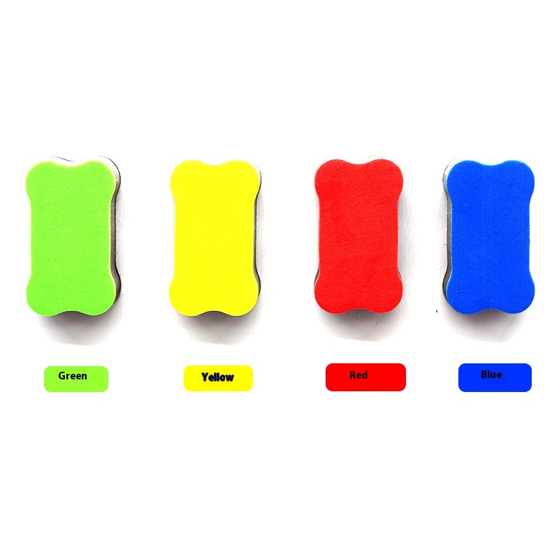 Magnetic Small Bone Whiteboard Eraser EVAFelt Cloth Chalk Eraser Children's Cleaning Small Board Eraser Blackboard Brush
