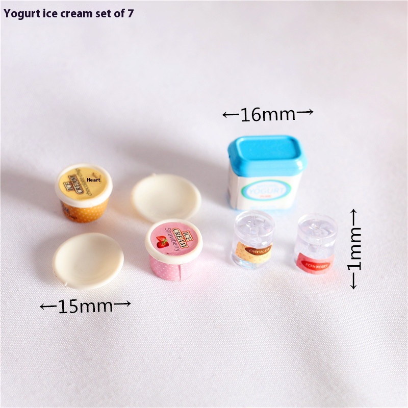 Dollhouse Dollhouse Miniature Food Play OB1 Model Shooting Props Life Scenery Yogurt Ice Cream Combination