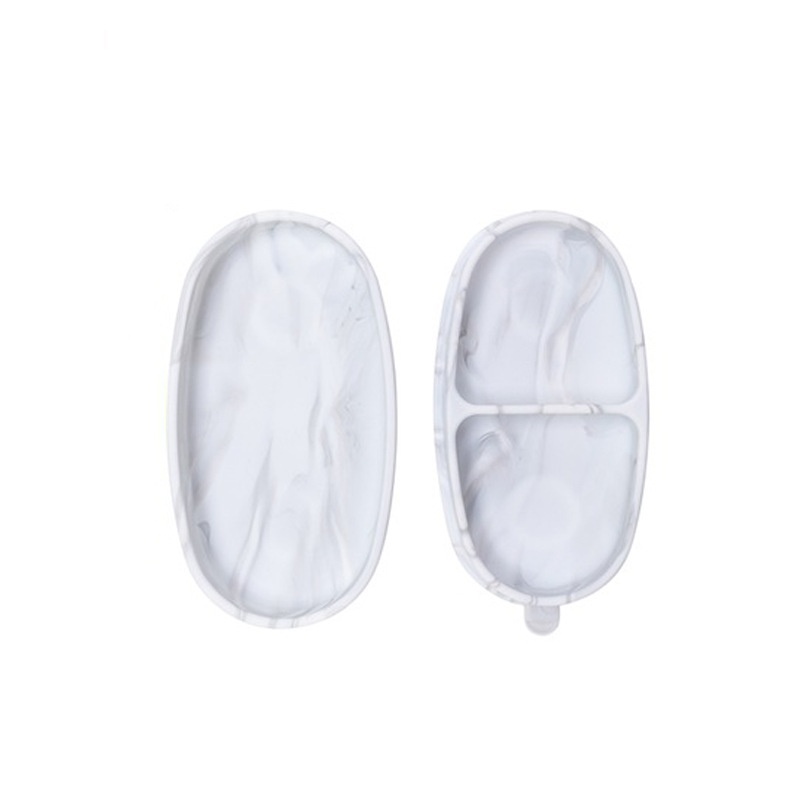 Silicone Meal Tray Baby Integrated Food Bowl Children's Tableware Separation With Lid Portable Suction Cup Bowl Silicone Bowl