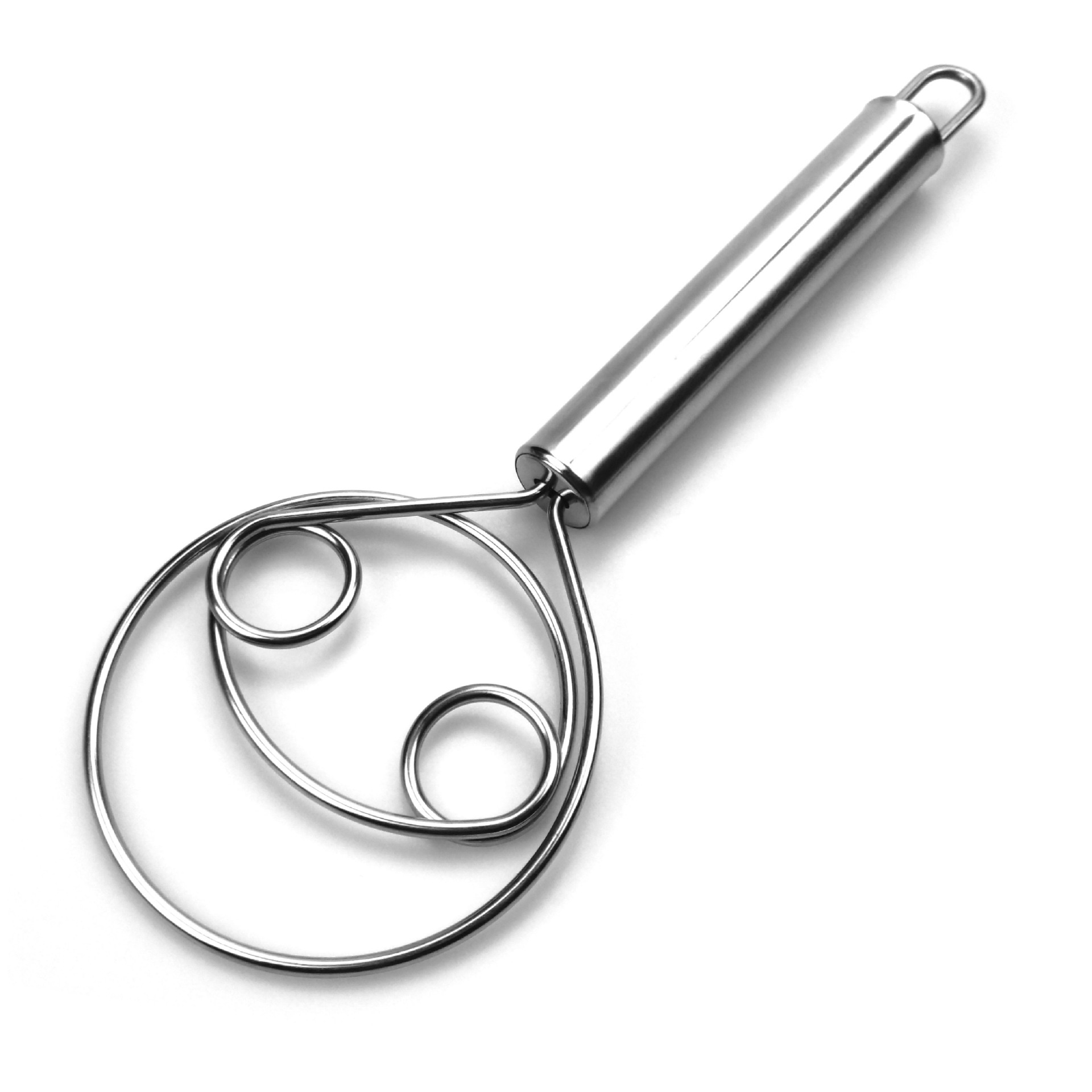 Double Eye Coil Mixer Stainless Steel Baking Tools Egg Beater Manual Dough Powder Mixer