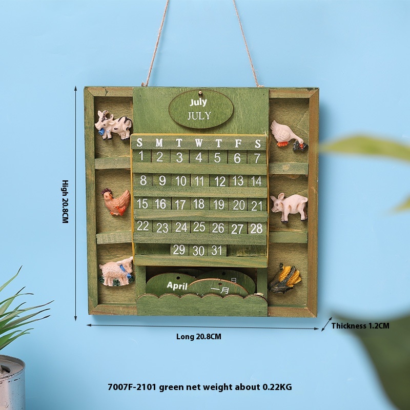 Sales Creative Wooden Perpetual Calendar Home Wall-mounted Handmade Diy Calendar Style Desk Calendar