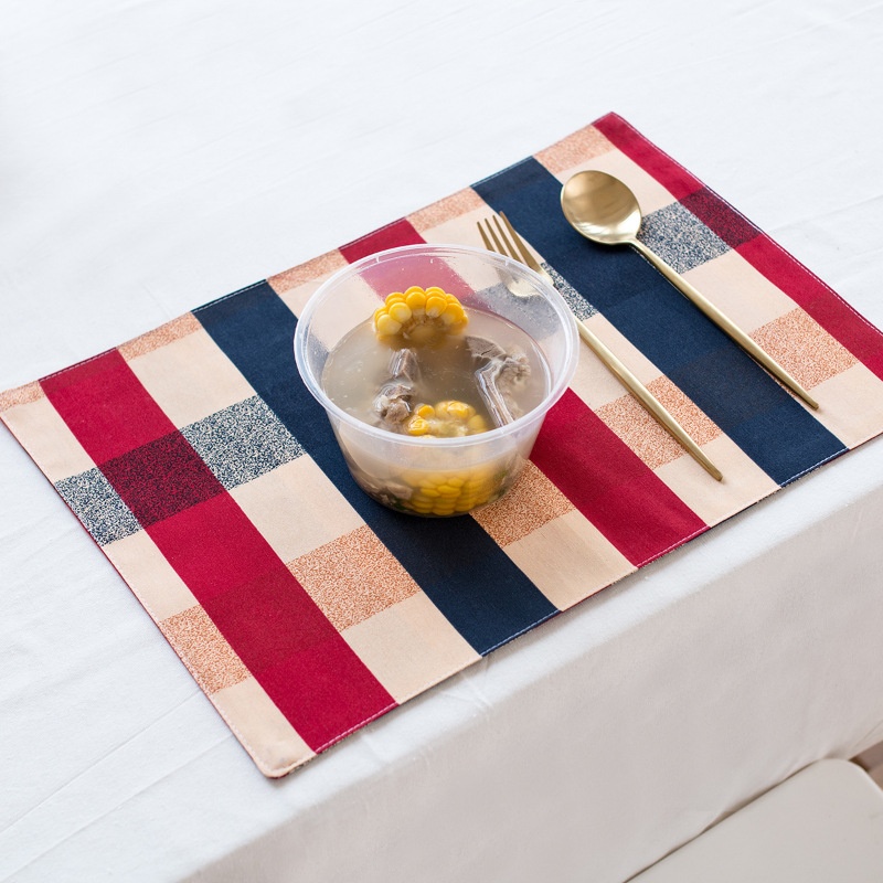 Modern Fabric Cotton And Linen Placemats Table Matsulation Pads Western Placemats Anti-scalding Placemats Western Napk